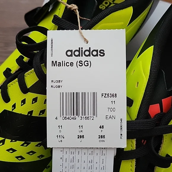 NIB Adidas Malice Rugby Cleat Boots - Picture 2 of 4